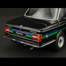 BMW 2002 Alpina SERIE 2 1974 Schwarz mit blau/grünen Streifen 1/12 KK-Scale KKDC120105