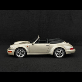 Porsche 911 Carrera 2 Typ 964 Turbo Look Cabriolet 1992 Zermatt Silber Metallic 1/18 Norev 187140