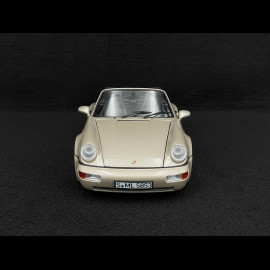 Porsche 911 Carrera 2 Type 964 Turbo Look Cabriolet 1992 Zermatt Silver Metallic 1/18 Norev 187140