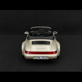 Porsche 911 Carrera 2 Type 964 Turbo Look Cabriolet 1992 Zermatt Silver Metallic 1/18 Norev 187140