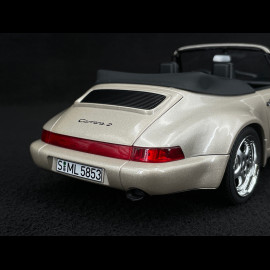 Porsche 911 Carrera 2 Type 964 Turbo Look Cabriolet 1992 Zermatt Silver Metallic 1/18 Norev 187140