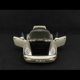 Porsche 911 Carrera 2 Typ 964 Turbo Look Cabriolet 1992 Zermatt Silber Metallic 1/18 Norev 187140