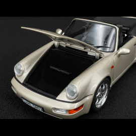 Porsche 911 Carrera 2 Type 964 Turbo Look Cabriolet 1992 Zermatt Silver Metallic 1/18 Norev 187140