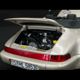 Porsche 911 Carrera 2 Type 964 Turbo Look Cabriolet 1992 Zermatt Silver Metallic 1/18 Norev 187140