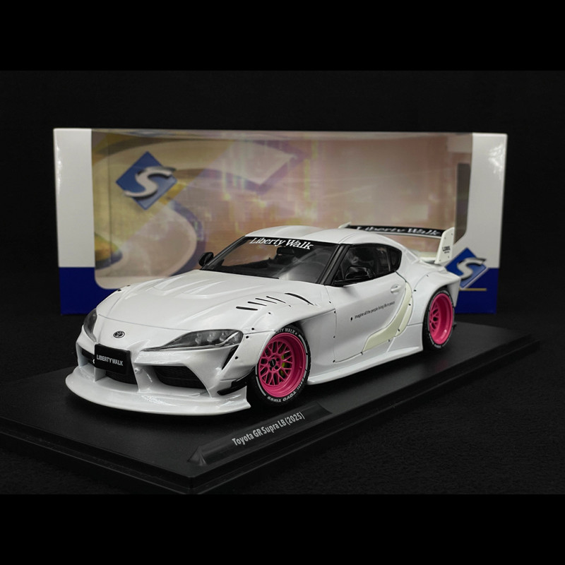 Toyota GR Supra Liberty Walk 2025 White/Pink 1/18 Solido S1815502