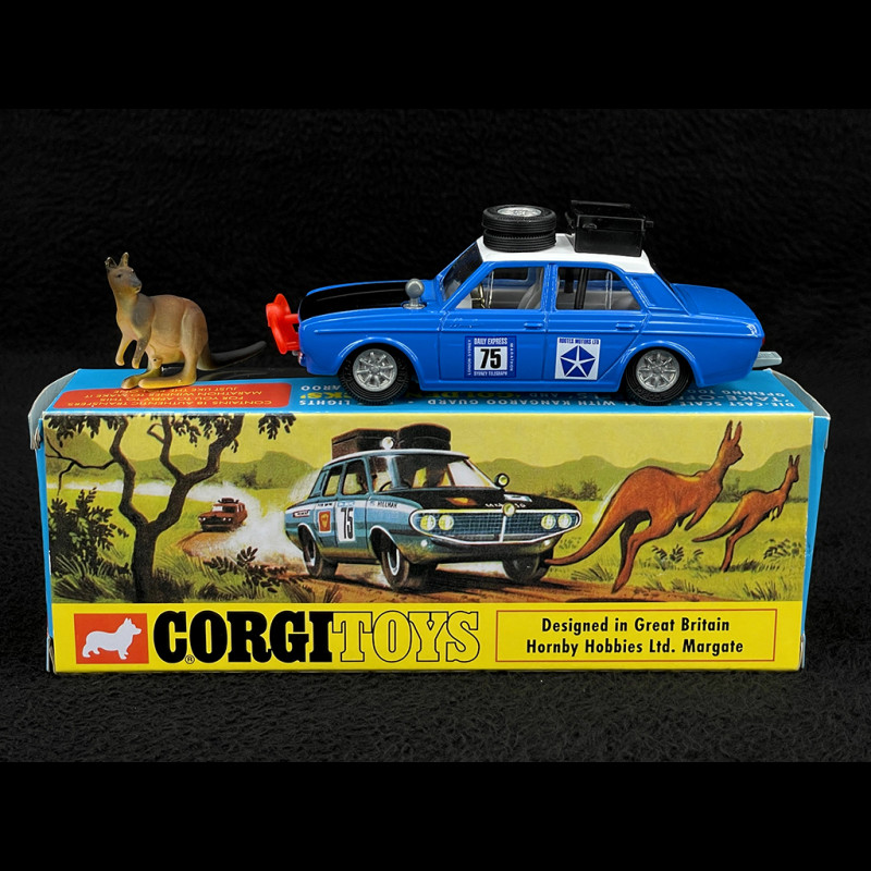 Hillman Hunter Winner London-Sydney Rally 1968 with Kangaroo Figure 1/43 Corgi Toys CD54321043