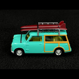 Mini Countryman 1965 with Roof Racks and Surfboard Turquoise Blue 1/42 Corgi Toys CD54321014
