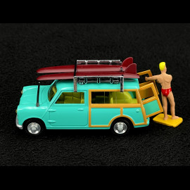 Mini Countryman 1965 mit Dachträger und Surfbrett Türkisblau 1/42 Corgi Toys CD54321014