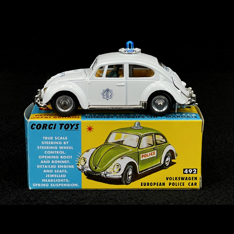 Volkswagen Käfer Europäisches Polizeifahrzeug Niederländische Ausführung Weiß 1/44 Corgi Toys CD54321060