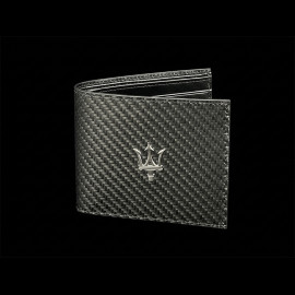 Maserati Wallet in Leather Trident Black / Carbon Made in Italy 920015452