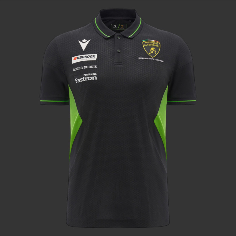 Lamborghini Polo Shirt Squadra Black / Green 58589407 - Men