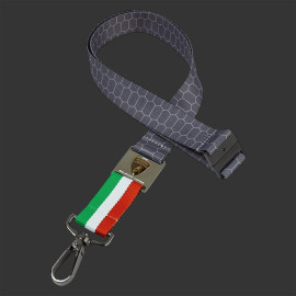 Lamborghini Schlüsselband Squadra Corse Italienischer Flagge Grau LB17L