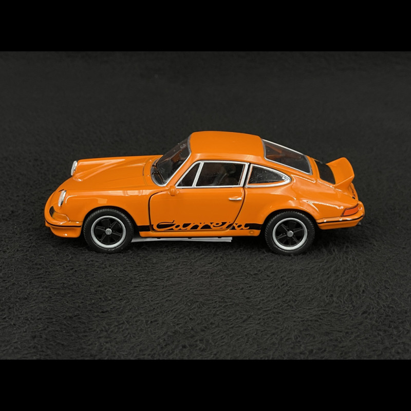 Porsche 911 Carrera RS 2.7 1973 Orange / Black Stripes Friction Toy 1/38 Welly MAP01091124