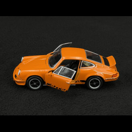 Porsche 911 Carrera RS 2.7 1973 Orange / Schwarze Streifen Reibungsspielzeug 1/38 Welly MAP01091124