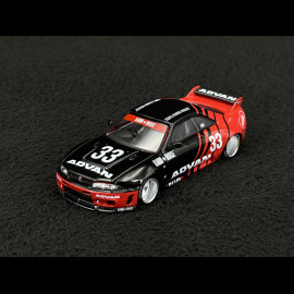 Nissan Skyline GT-R R33 Kaido Works Advan Schwarz / Rot 1/64 Mini GT KHMG191