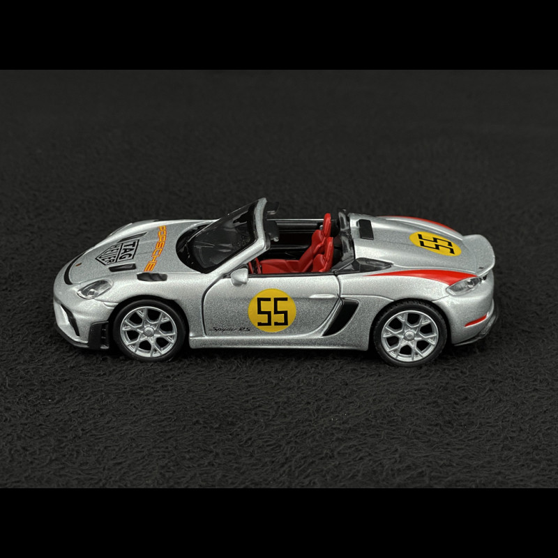 Porsche 718 Spyder RS Type 982 Panamericana n° 55 2023 Silver Friction Toy 1/38 Welly MAP01071825