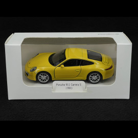 Porsche 911 Carrera S Type 991 2011 Yellow Friction Toy 1/38 Welly MAP01024015