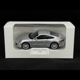 Porsche 911 Carrera S Type 991 2011 Silver Friction Toy 1/38 Welly MAP01024015