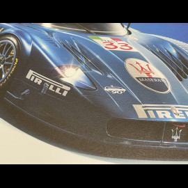 Maserati Poster MC12 White / Blue 920031371