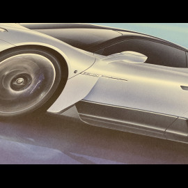 Maserati Poster MC20 Front View Blue / White 920029613