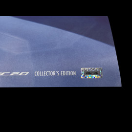 Maserati Poster MC20 Front View Blue / White 920029613