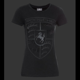 Porsche T-shirt riesen Wappen schwarz WAP797E - Damen