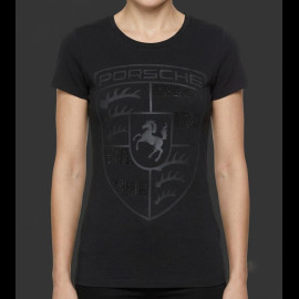 Porsche T-shirt riesen Wappen schwarz WAP797E - Damen