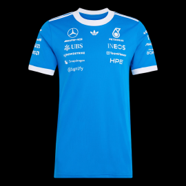 Mercedes-AMG T-Shirt Petronas F1 Team Blue Wonder Blau / Weiß Adidas KW1660 - Unisex