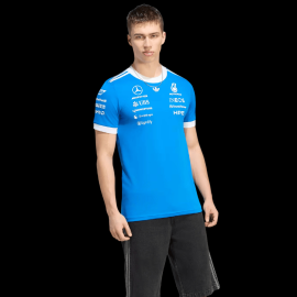 Mercedes-AMG T-Shirt Petronas F1 Team Blue Wonder Blau / Weiß Adidas KW1660 - Unisex