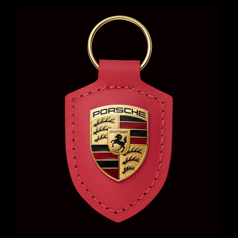 Porsche keyring crest red WAP0500920E