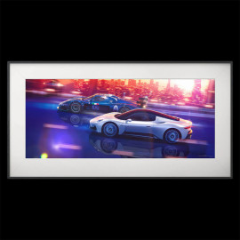 Maserati Gerahmtes Poster MC20 / MC12 Zeit für Kühnheit 50 x 24 cm 920030400