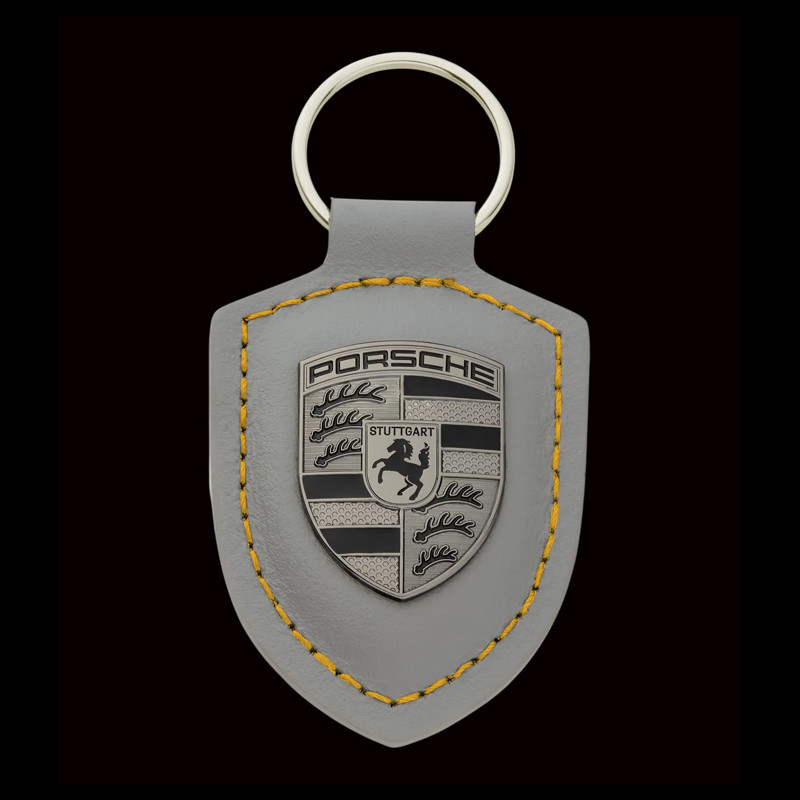 Porsche Keyring Turbonite Crest Chalk Grey / Signal Yellow WAP0500600T0WS