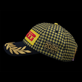 SELTEN : Pirelli Cap Sieger Silverstone GP 2026 F1 Bestickt Schwarz / Gelb 0117 - Unisex