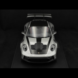 Porsche 911 GT3 RS Type 992.1 2022 Weissach Package Silver GT / Red Stripes 1/8 GT Spirit GTS802001