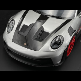 Porsche 911 GT3 RS Typ 992.1 2022 Weissach Package Silber GT / Rote Streifen 1/8 GT Spirit GTS802001