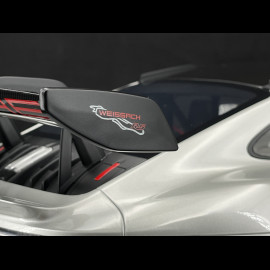 Porsche 911 GT3 RS Type 992.1 2022 Weissach Package Silver GT / Red Stripes 1/8 GT Spirit GTS802001