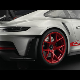Porsche 911 GT3 RS Type 992.1 2022 Weissach Package Silver GT / Red Stripes 1/8 GT Spirit GTS802001