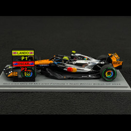 Lando Norris McLaren MCL39 n° 4 Sieger GP Großbritannien 2025 F1 mit Pit Board 1/43 Spark S9596