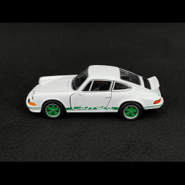 Porsche 911 Carrera RS 2.7 1973 White / Green Stripes Friction Toy 1/38 Welly MAP01091124