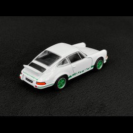 Porsche 911 Carrera RS 2.7 1973 Weiß / Grün Streifen Reibungsspielzeug 1/38 Welly MAP01091124