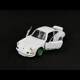 Porsche 911 Carrera RS 2.7 1973 White / Green Stripes Friction Toy 1/38 Welly MAP01091124