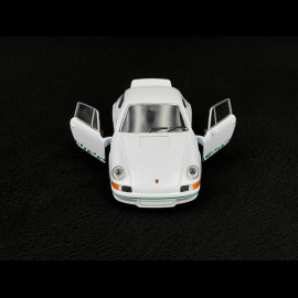 Porsche 911 Carrera RS 2.7 1973 Weiß / Grün Streifen Reibungsspielzeug 1/38 Welly MAP01091124