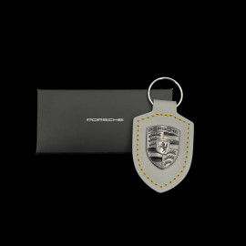 Porsche Schlüsselanhänger Turbonite Wappen Kreidegrau / Signalgelb WAP0500600T0WS