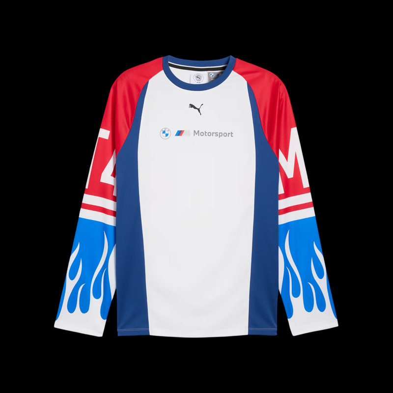 BMW T-shirt Motorsport M4 GT4 Evo Jersey Long sleeves Puma White / Blue / Red 632577-04