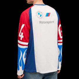 BMW T-Shirt Motorsport M4 GT4 Evo Jersey Lange Ärmel Puma Weiß / Blau / Rot 632577-04