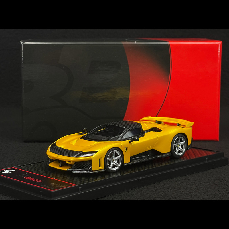 Ferrari F80 2024 Carbon Option Giallo Tristrato / Silver Rims 1/43 BBR Models BBRC305B