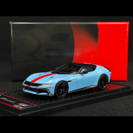 Ferrari 12Cilindri Coupe 2024 Azzurro La Plata / Roter Streifen 1/43 BBR Models BBRC299L