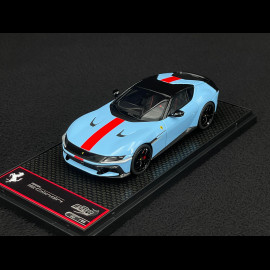 Ferrari 12Cilindri Coupe 2024 Azzurro La Plata / Roter Streifen 1/43 BBR Models BBRC299L
