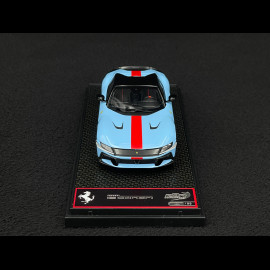 Ferrari 12Cilindri Coupe 2024 Azzurro La Plata / Roter Streifen 1/43 BBR Models BBRC299L