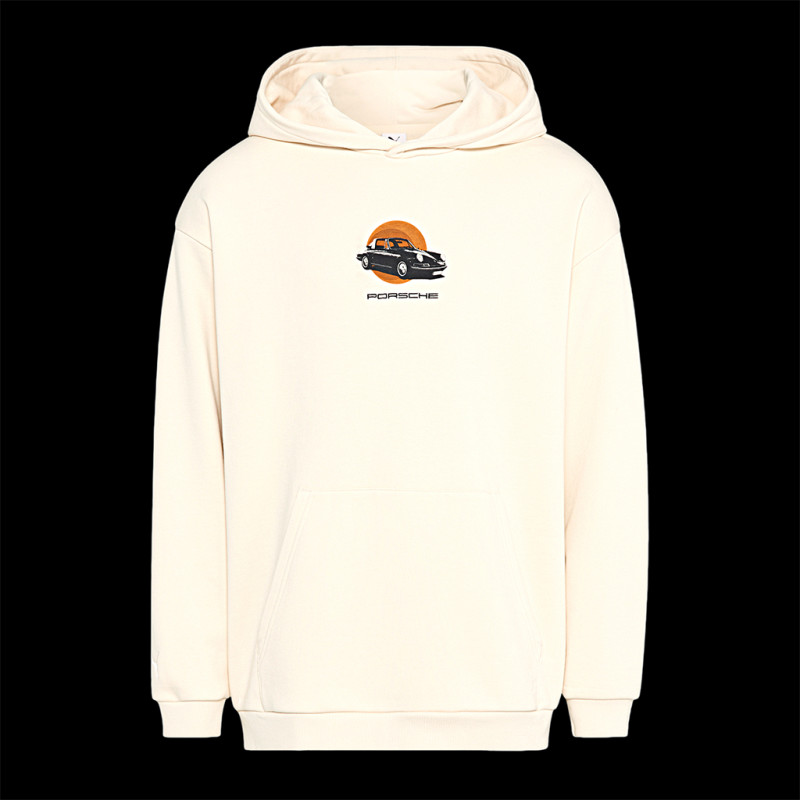 Porsche 911 Kapuzenpullover Targa 60 Jahre Puma Beige WAP112T60Y - Unisex